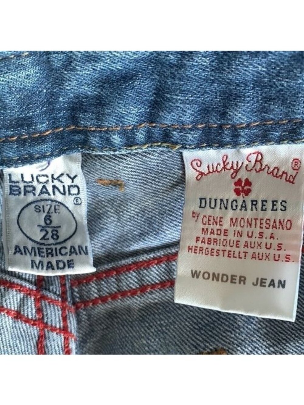 Lucky Brand Womens Size 6 / 28 Bootcut Wonder Jeans American Made Blue Denim - Picture 2 of 14